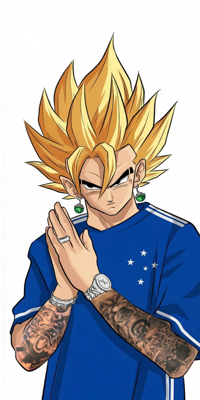 A sharp Vegito Blue Jersey 4K wallpaper highlighting detailed line art and a deep blue sports aesthetic. This aesthetic wallpaper brings a fresh, athletic vibe to your iPhone display.