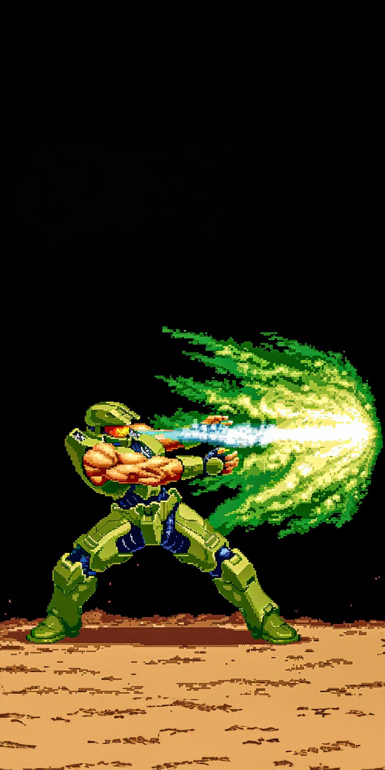 Master Chief using his powers wallpaper