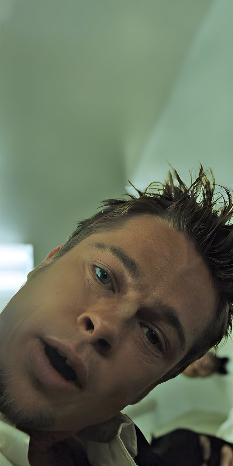Tyler Durden focus shot with an open mouth wallpaper 4k