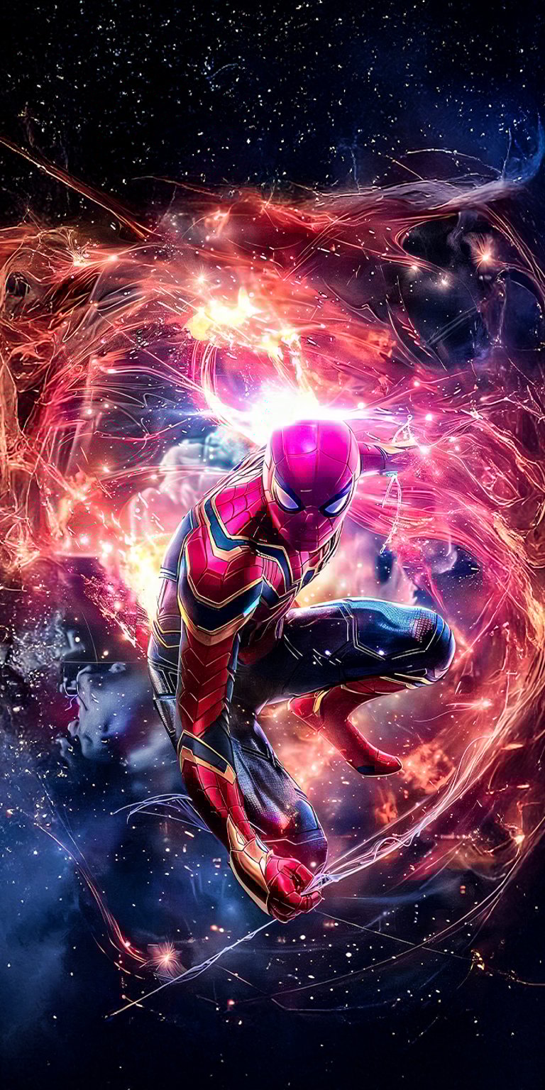 Spider-Man Iron Spider suit wallpaper iPhone 4K