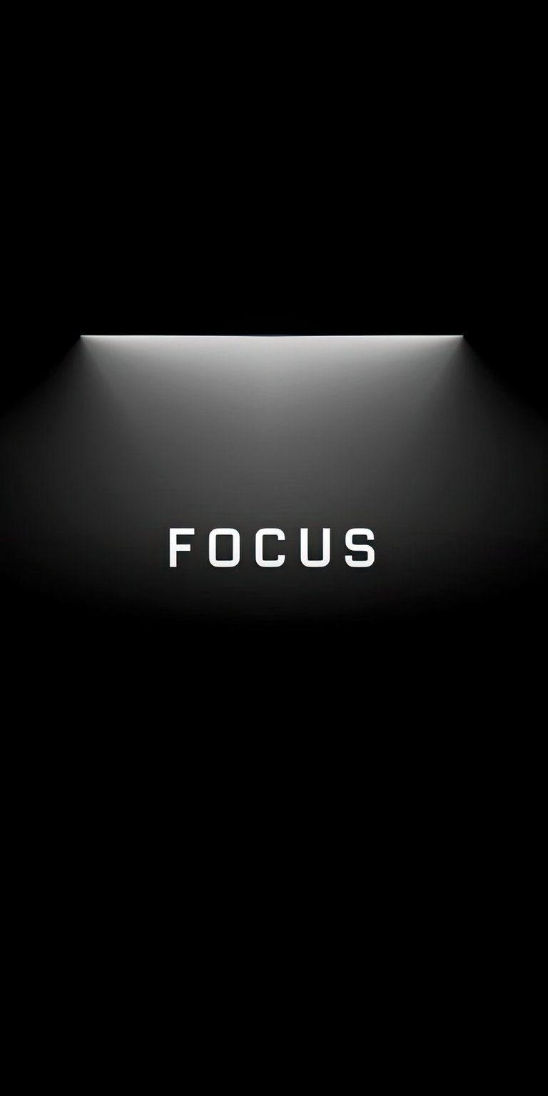 Focus under the light at the dark wallpaper