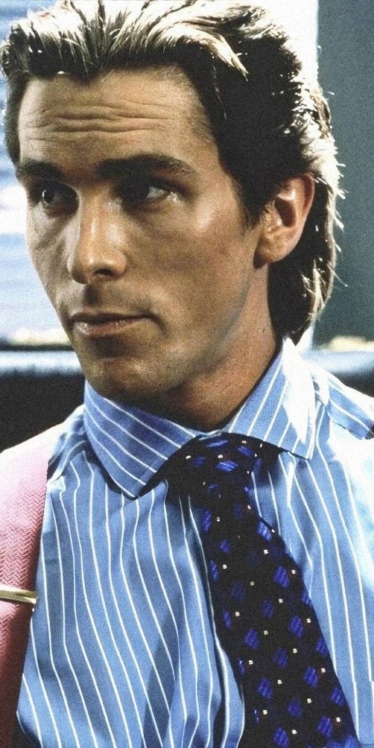 Patrick Bateman close up with a tie wallpaper