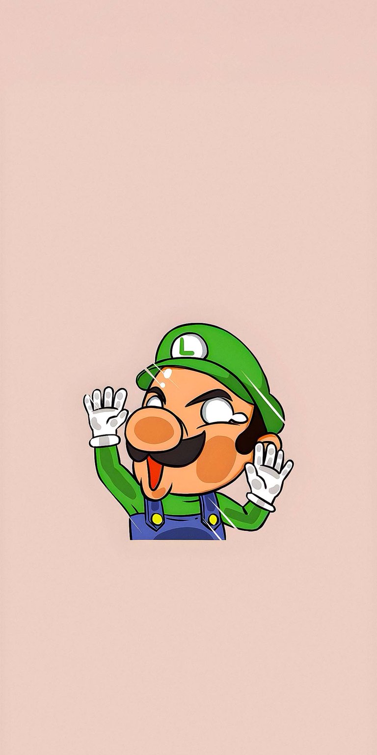 Luigi white background wallpaper for Phone