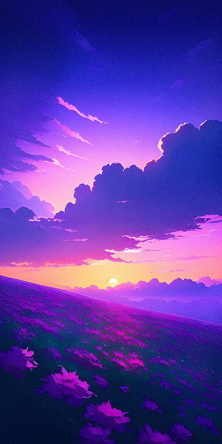 Nature Animated Purple Beautiful iPhone 4K wallpaper