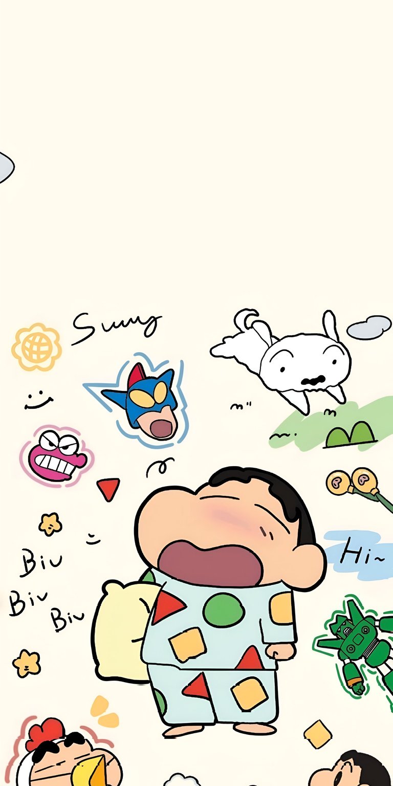 Shin-chan doodle wallpaper iPhone