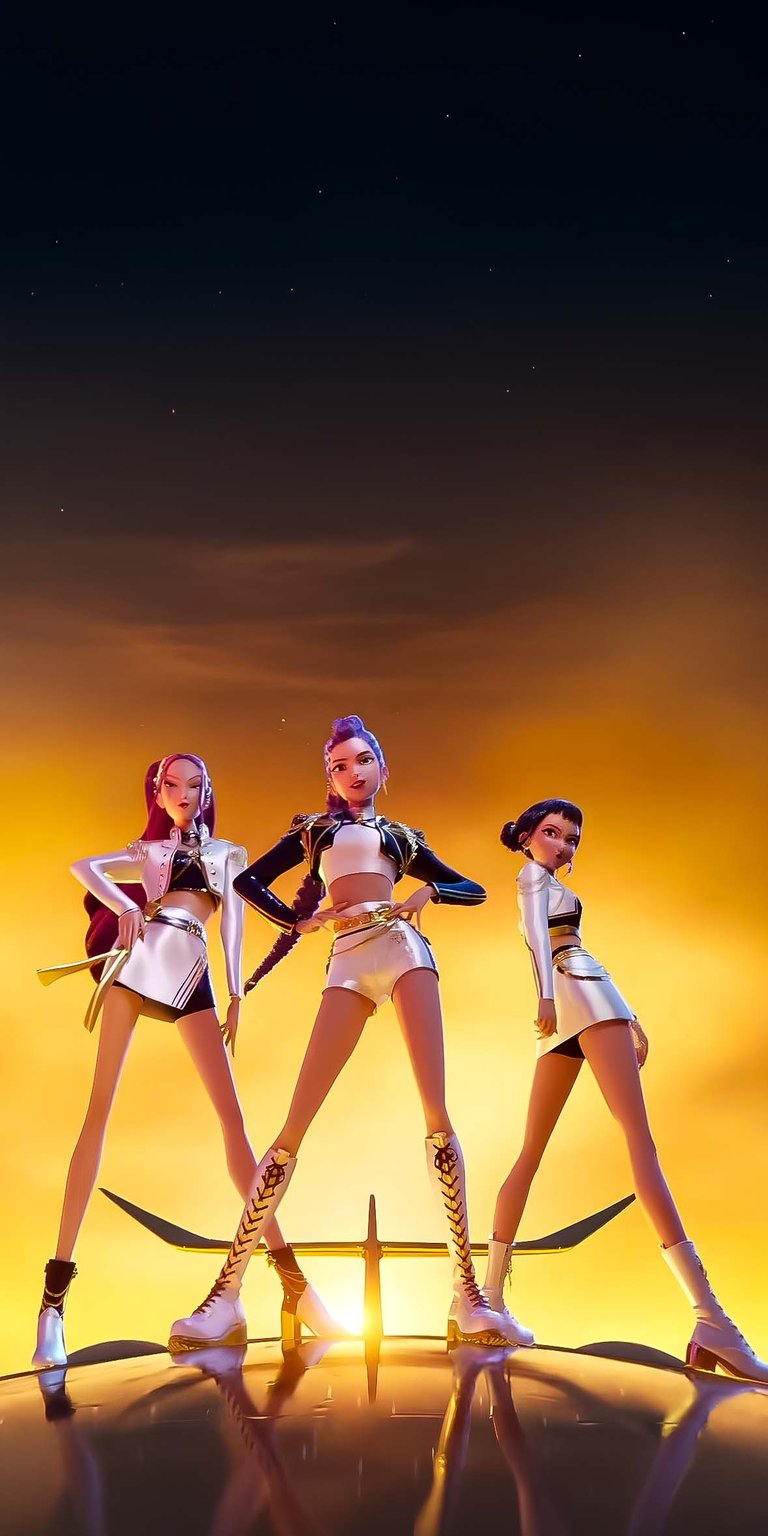 Kpop Demon Hunter girls iPhone wallpaper 4K