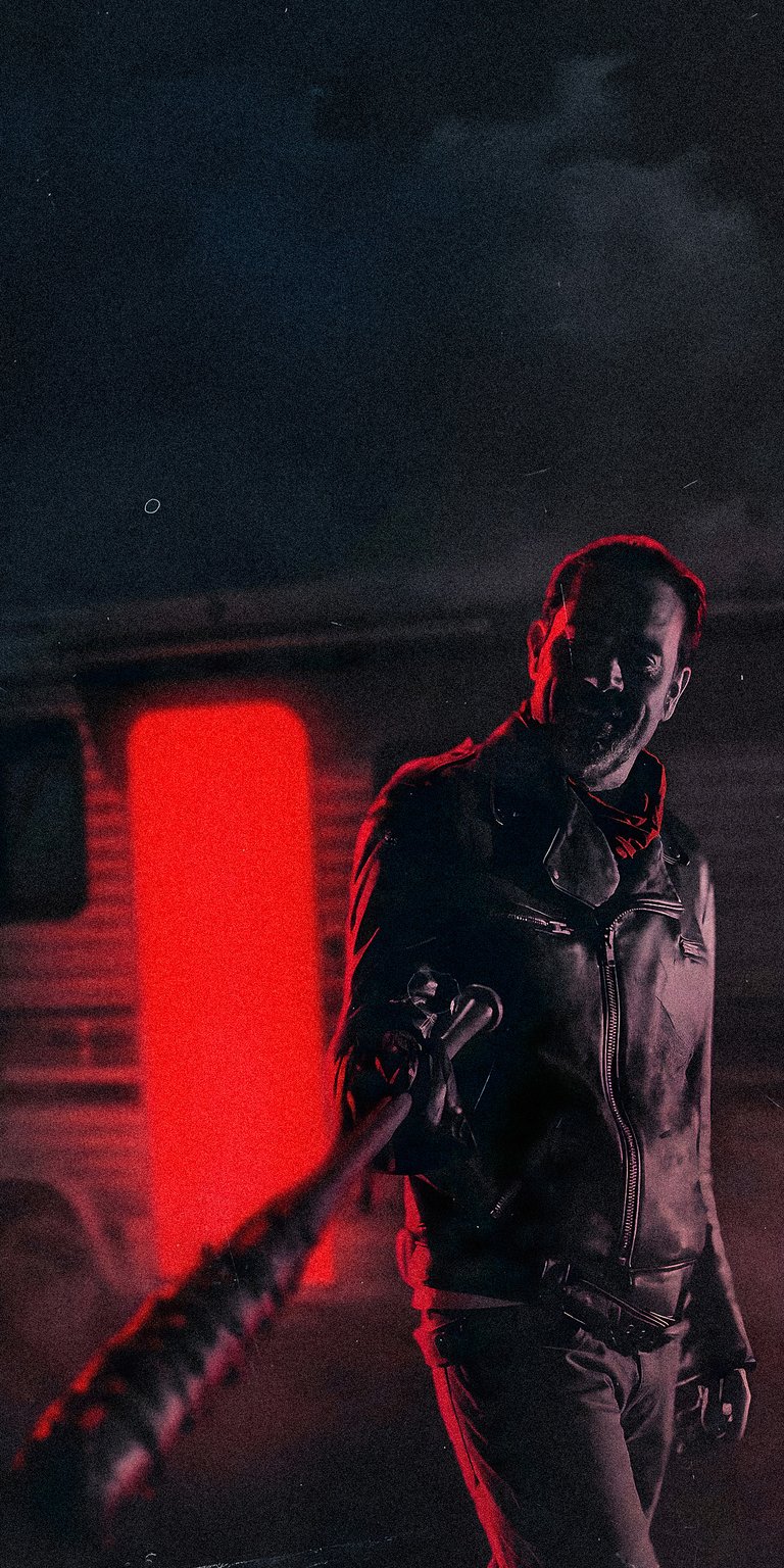 Negan holding a bat wallpaper