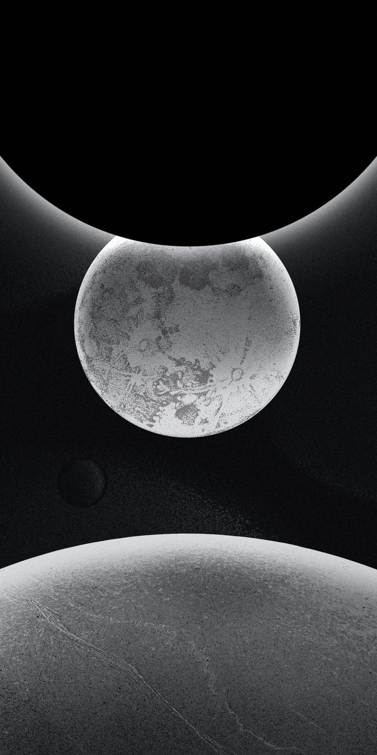Moon and 2 other bodies shown together wallpaper