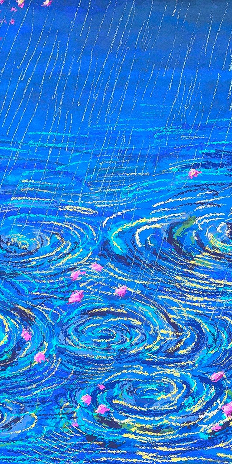 Raindrops effects on water wallpaper HD iPhone