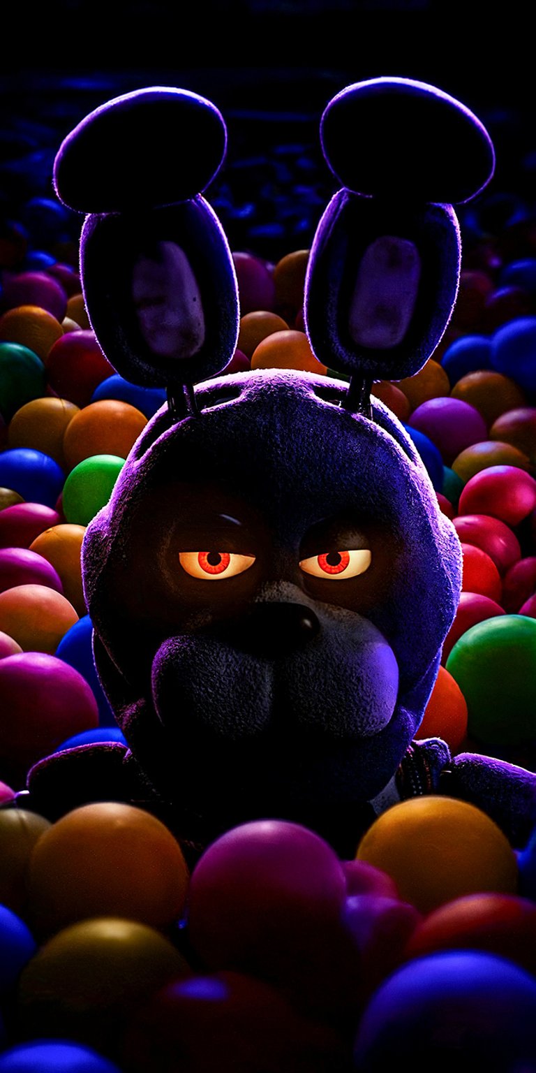 This image is a lock screen wallpaper 4k featuring the character Bonnie the Rabbit