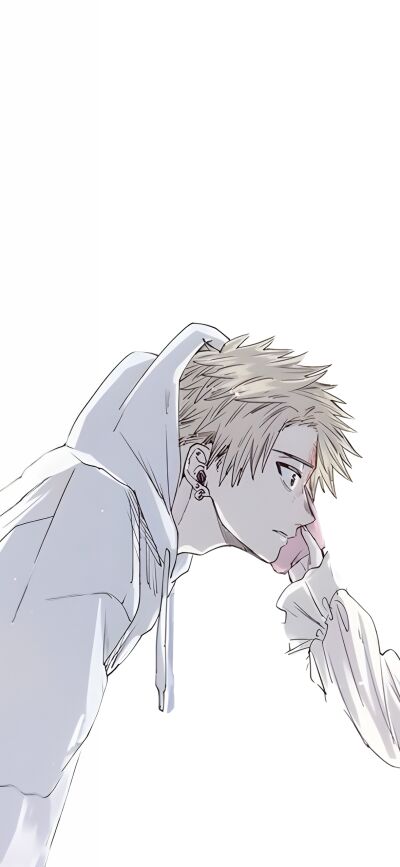 This anime couple matching wallpaper is perfect for your iPhone. Featuring a blonde male in a hoodie and a smiling girl with dark hair, this 4K wallpaper offers a unique visual.