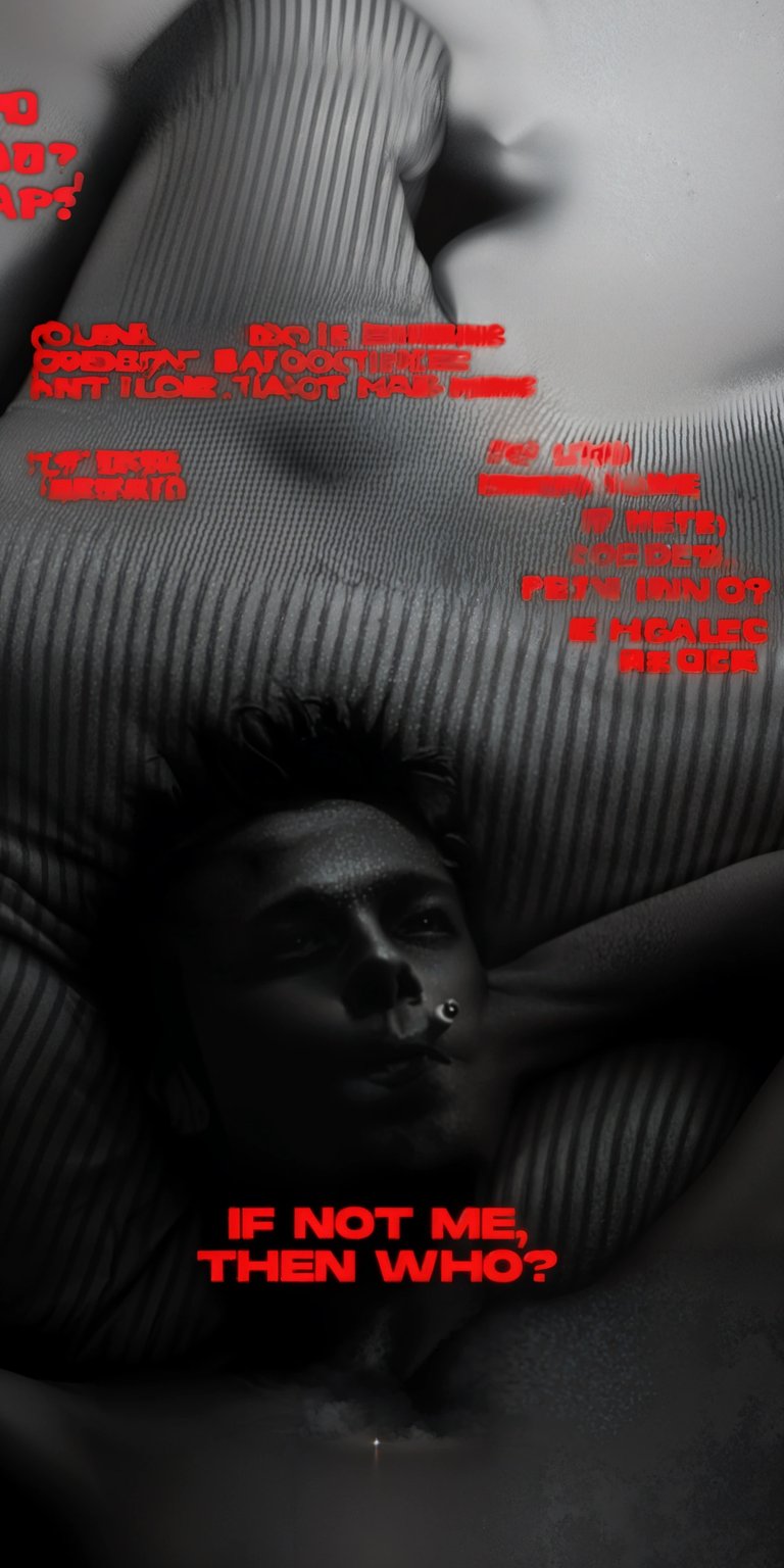 Fight Club wallpaper for phone in 4K. Notice the piercing and the overlaid text in red against the striped backdrop in this unique wallpaper.