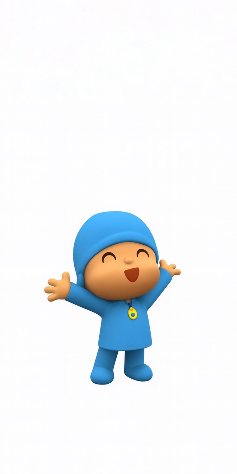 Download this adorable Pocoyo 4K wallpaper for your iPhone today! This delightful wallpaper showcases Pocoyo with open arms, a cheerful expression, and a blue outfit complete with a yellow pendant.