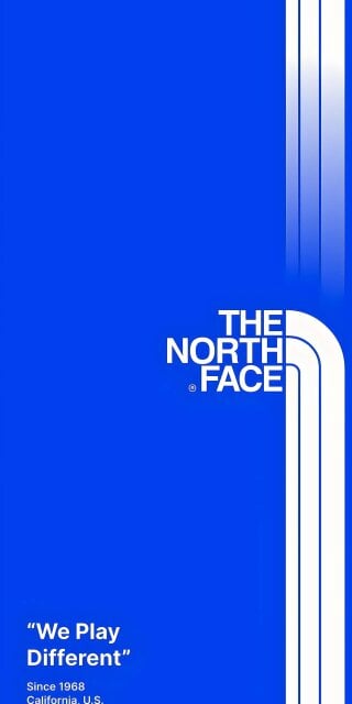The North Face blue wallpaper iOS 4k