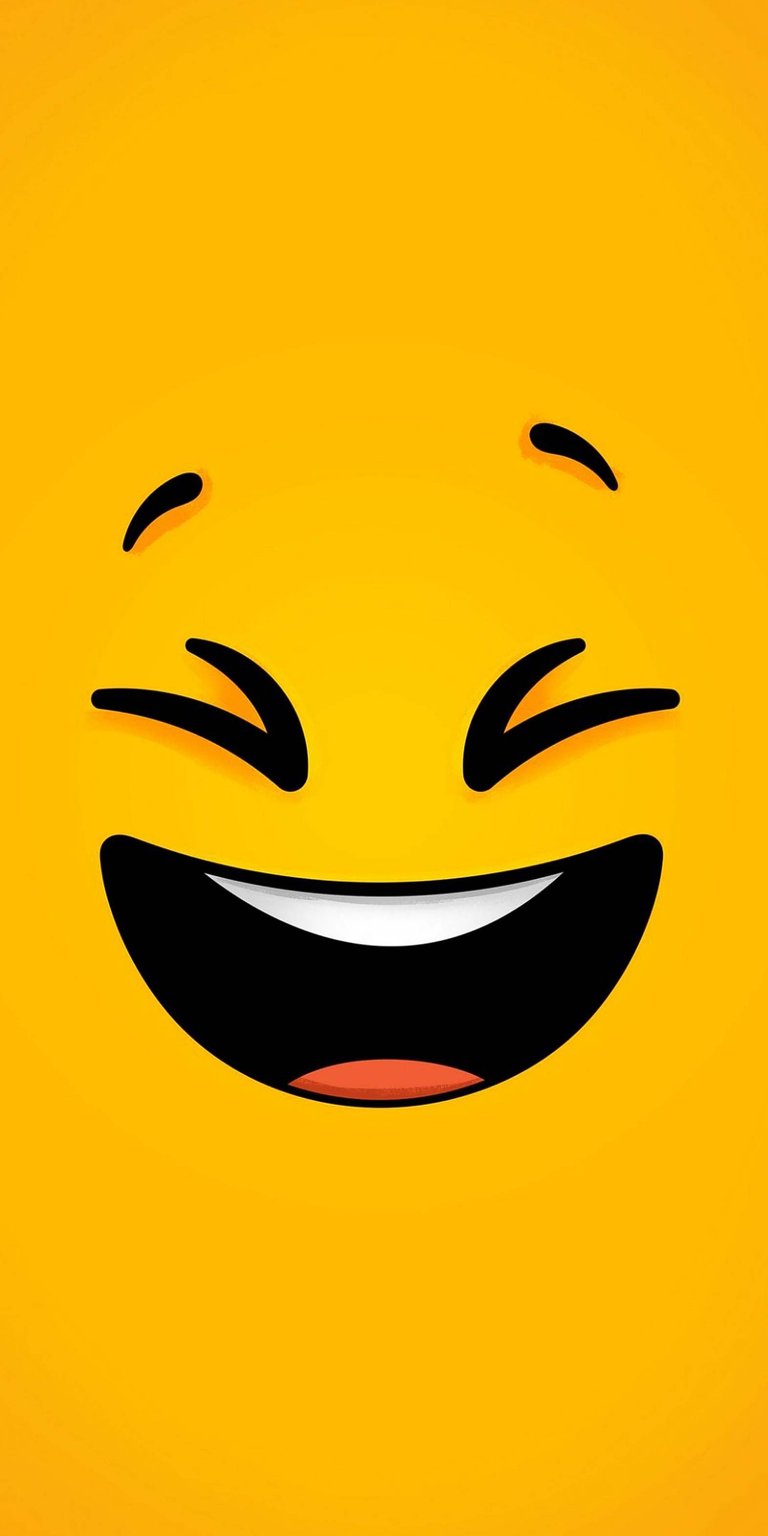 Laughing face yellow color wallpaper 4k