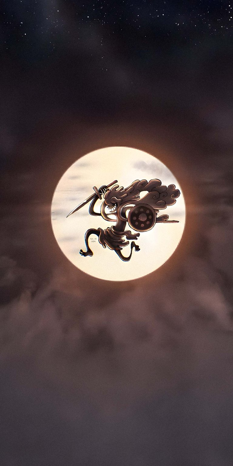 Monkey D Luffy Moon Wallpaper HD iPhone