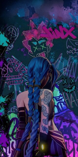Jinx Graffiti Art Wallpaper for iPhone