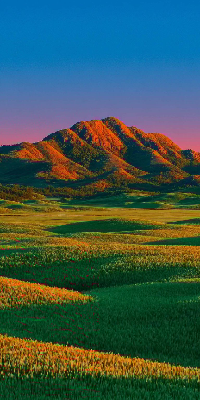 Grass fields and mountains wallpaper 4K iPhone