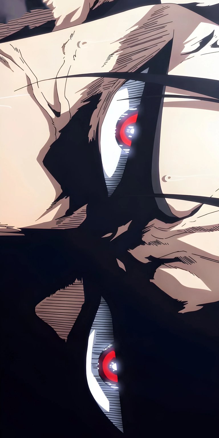 The image is a dramatic close-up of the eyes of Shoei Barou, a fictional character from the anime and manga series Blue Lock.