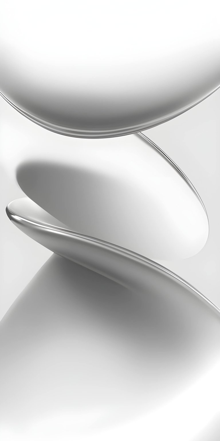 This 4K wallpaper features fluid, metallic shapes with a high-gloss finish that creates a sophisticated look for your iPhone. The soft lighting and deep shadows enhance the depth of these abstract wallpapers, providing a sleek, modern aesthetic.