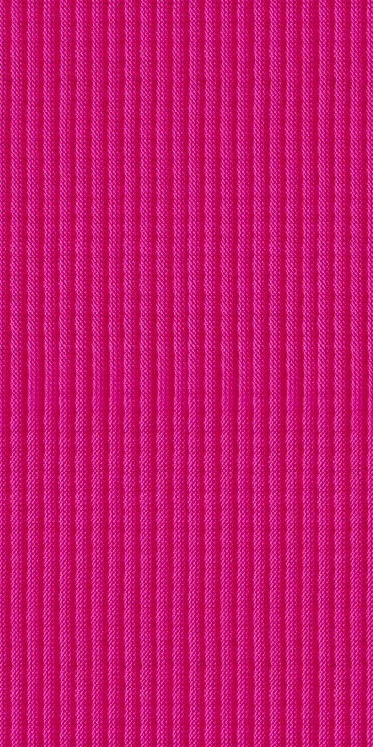 A minimalist yet dynamic wallpaper featuring a bright, hot pink, corduroy-like ribbed texture with spatial effects that make the clock appear layered. Perfect for a bold, modern aesthetic and users who prefer a vibrant, sophisticated look. Great for AMOLED and high-contrast displays.