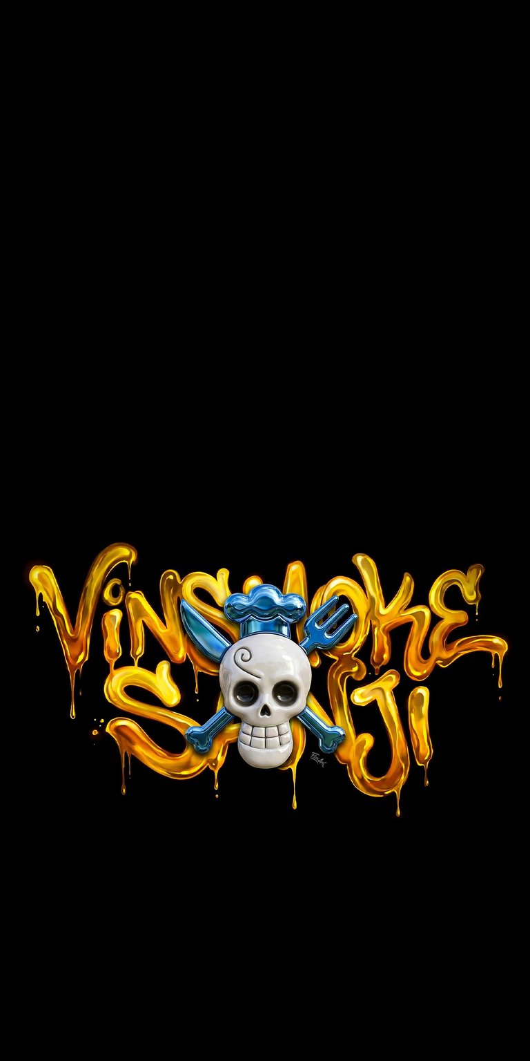 Upgrade to this Vinsmoke Sanji wallpaper featuring elegant gold accents and a specialized chef-themed skull icon in 4K resolution. This mobile wallpaper delivers luxury textures and warm lighting effects perfect for any high-end smartphone screen.