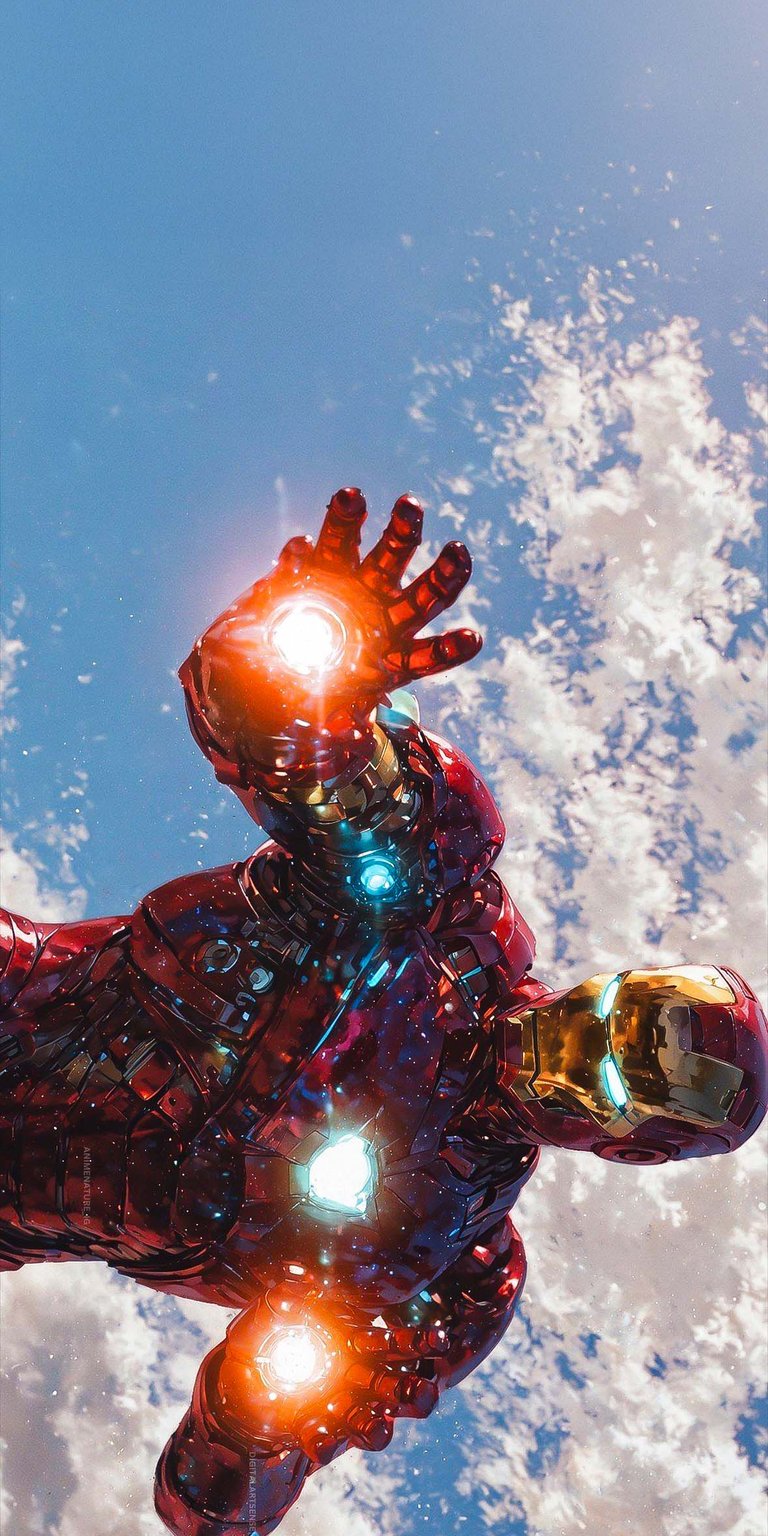 Iron Man repulsors iOS wallpaper
