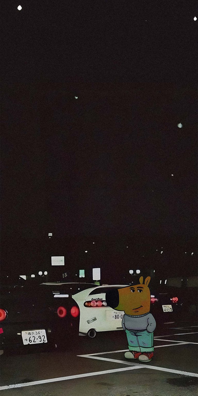 Chill Guy with Cars Wallpaper