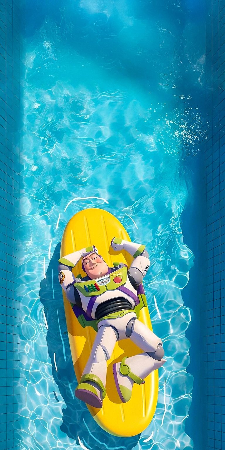 Buzz Lightyear Swimming Wallpaper HD iPhone