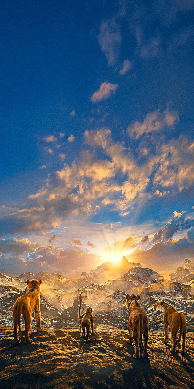 Lion King characters sunrise wallpaper in HD