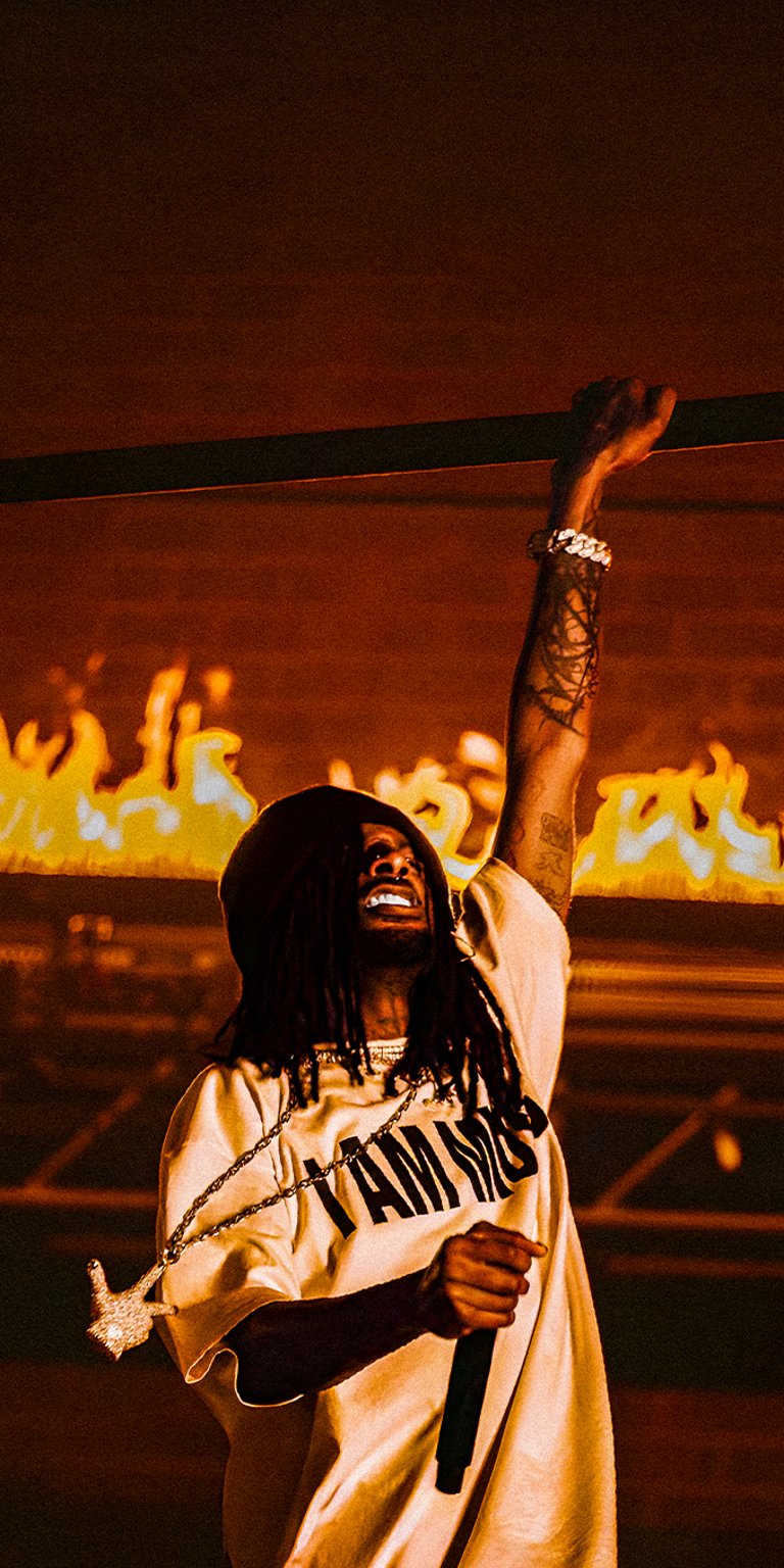 Playboi Carti flaming wallpaper in 4K mobile