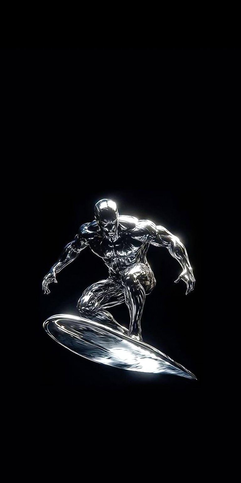 Silver Surfer in space iPhone wallpaper 4K
