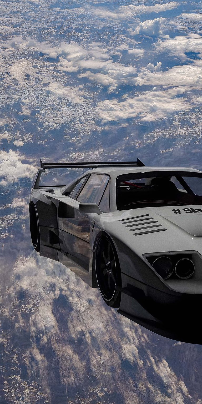 F40 LM in space Wallpaper for iPhone