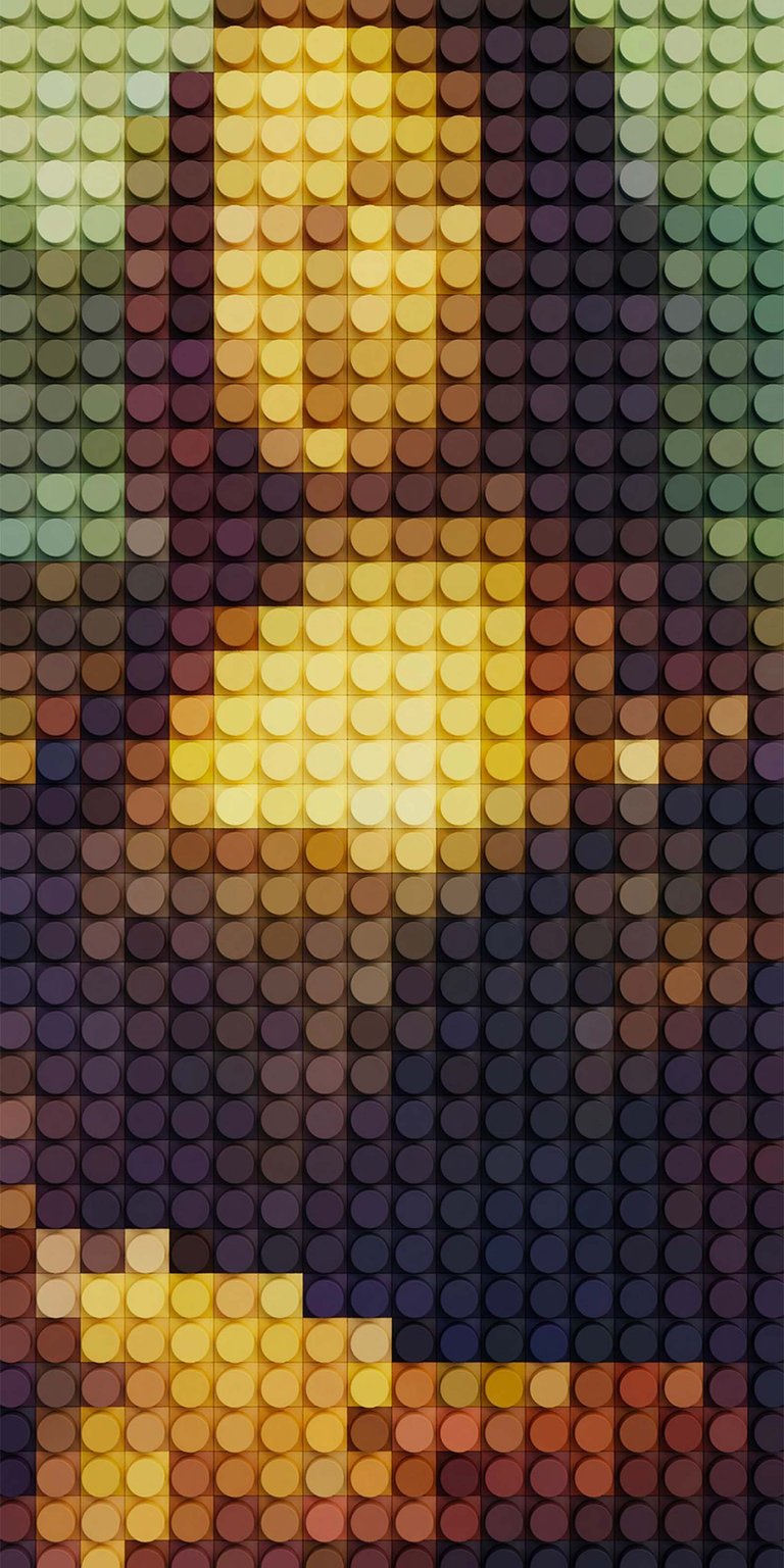 Mona Lisa made from lego wallpaper iPhone
