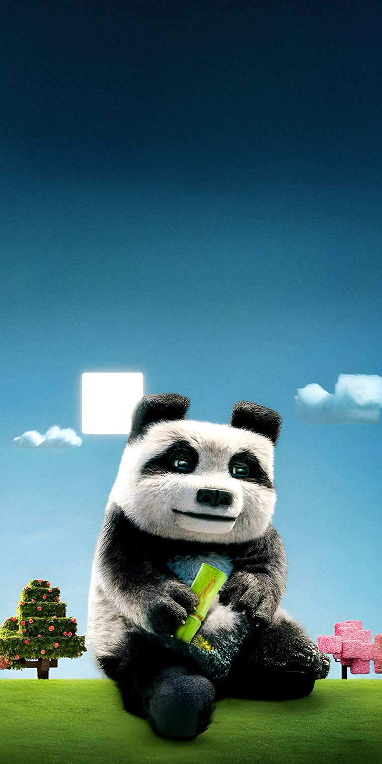 Panda Minecraft Movie wallpaper for iPhone