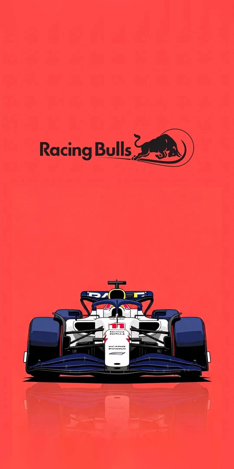 This Red Bull Racing 4K wallpaper is perfect for your iPhone, showcasing a stylish digital illustration of the race car set against a red background. The illustration includes the vehicle's reflection and time display reading '15:27'.