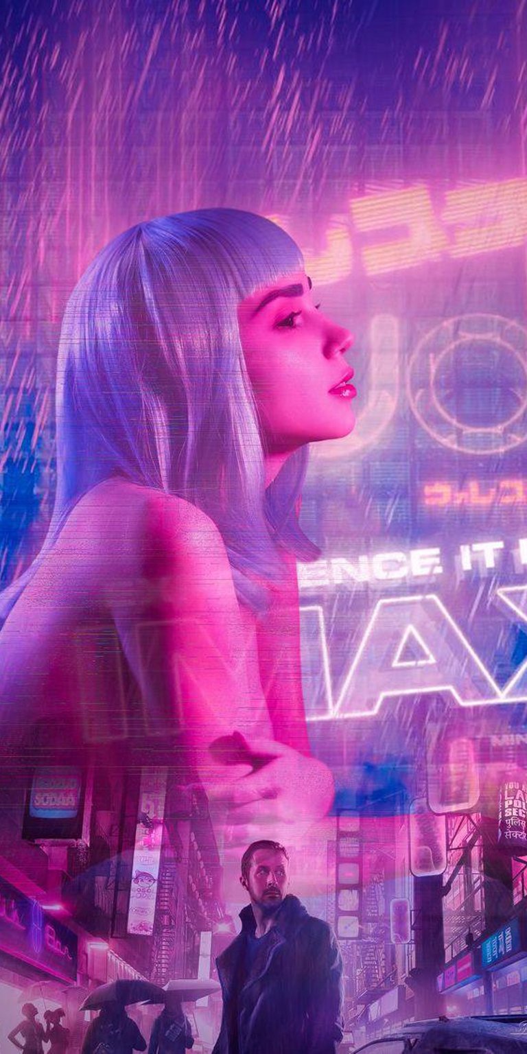 Joi and Officer K on the background collage wallpaper 4k