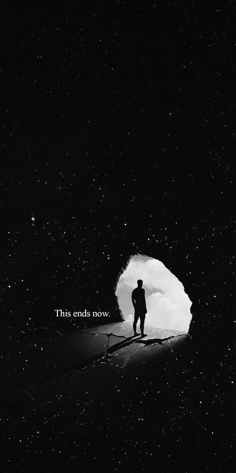 Man walking out the hole wallpaper 4k iPhone