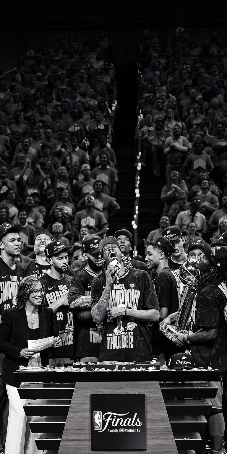 Jalen Williams celebrates winning NBA wallpaper iPhone HD