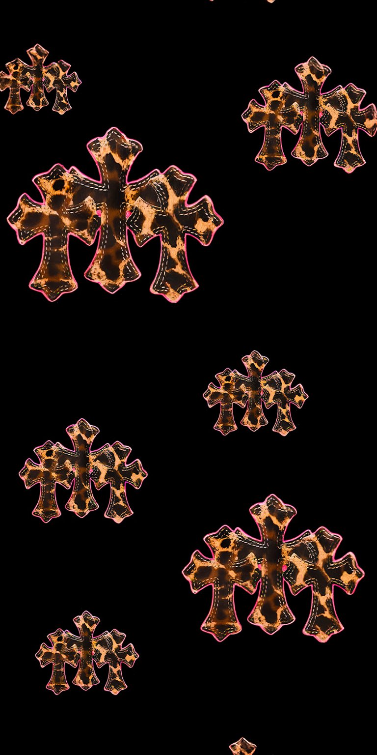 Dark chrome hearts cross wallpaper iPhone 4K