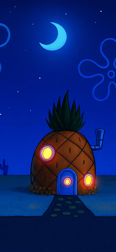 Spongebob matching wallpaper iPhone 4K