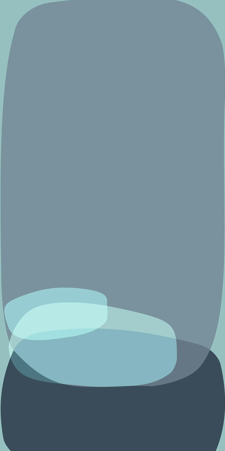 This abstract 4K wallpaper features a sophisticated blend of blue hues, perfect for your iPhone. The design incorporates overlapping rounded shapes creating a calm and modern aesthetic.