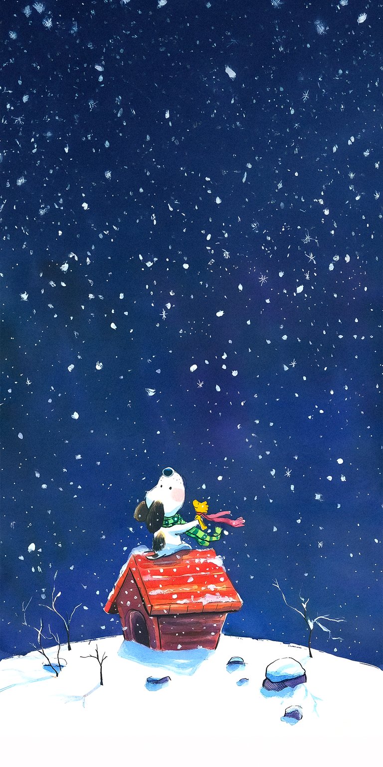 Snoopy on top of his house wallpaper 4k iPhone