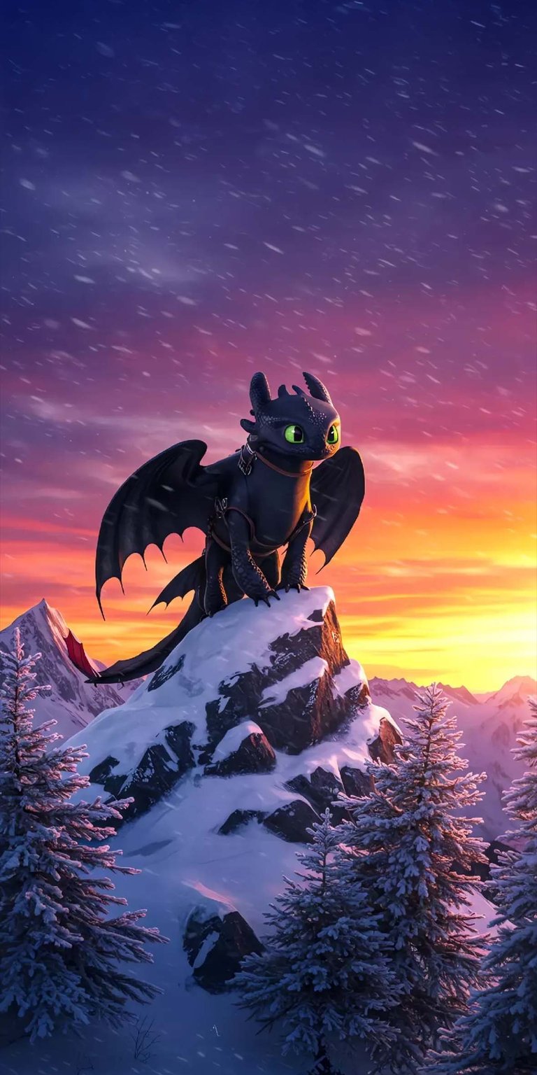 Night Fury Toothless wallpaper for mobile 4K
