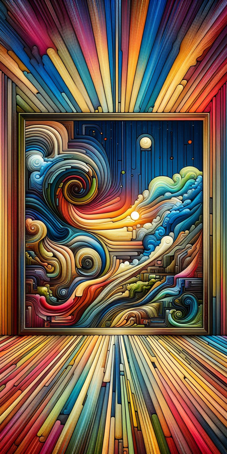 Art design in frame with colorful background wallpaper