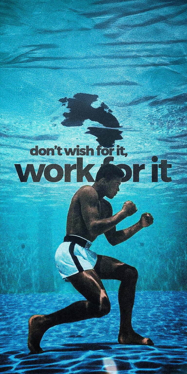 Mohammad Ali quote iPhone wallpaper