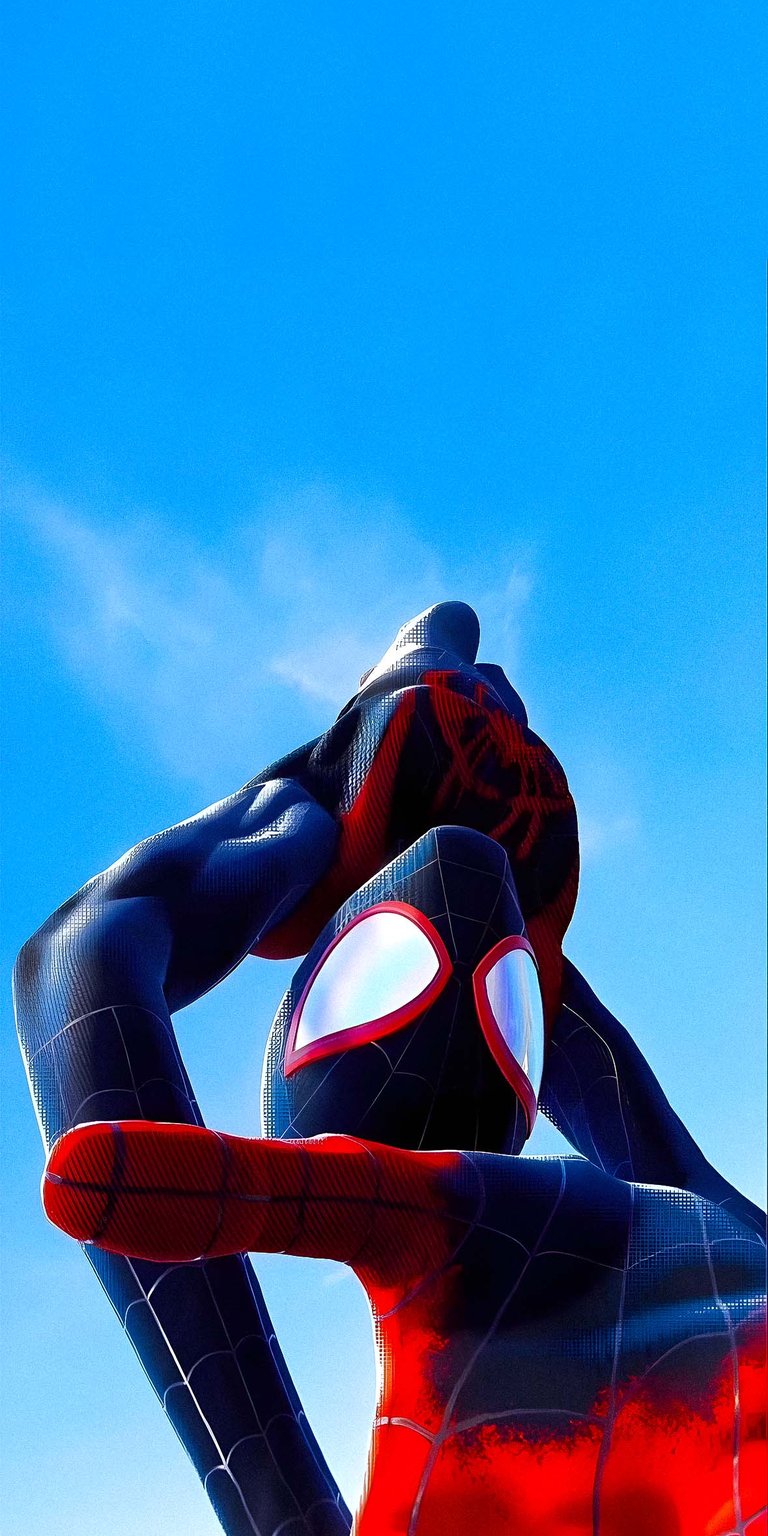 Spiderman Miles skyfall wallpaper for mobile