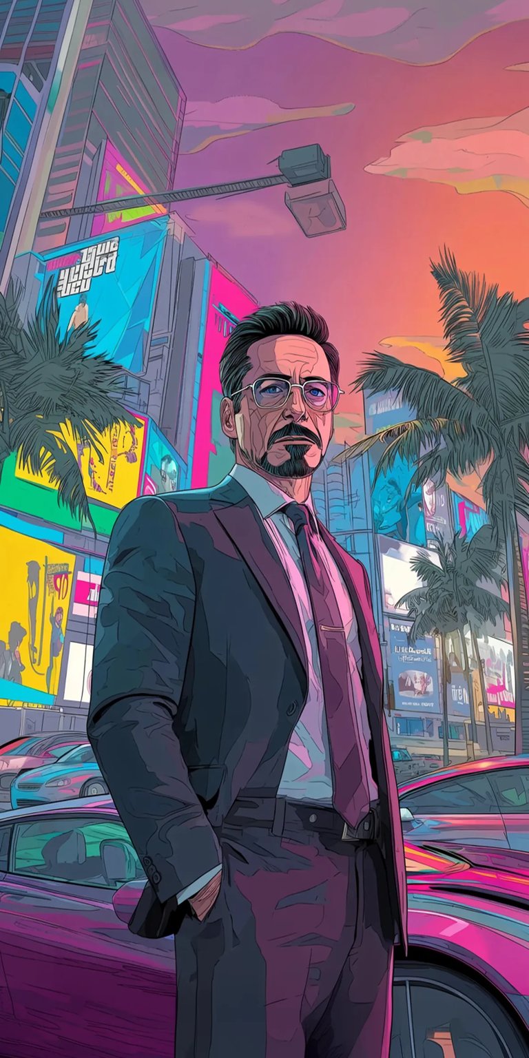 Tony Stark GTA 6 theme iPhone wallpaper HD