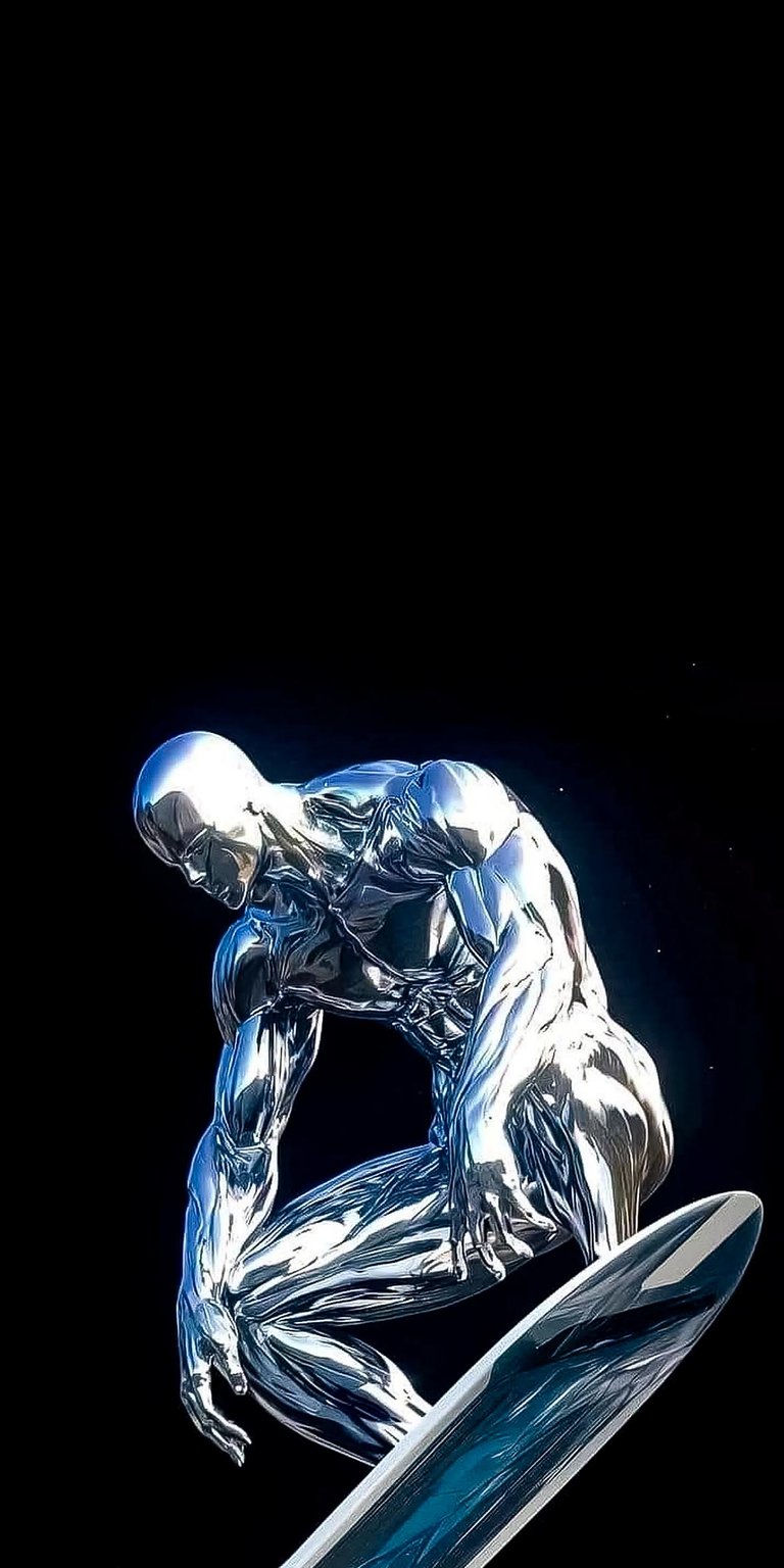 Silver Surfer in space iPhone wallpaper 4K