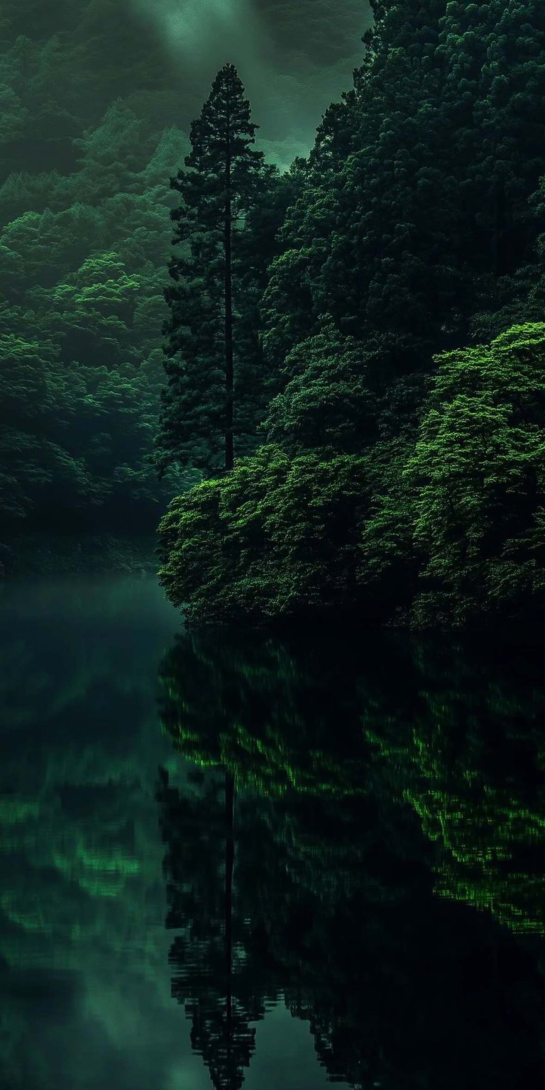 Nature green reflection iPhone wallpaper HD